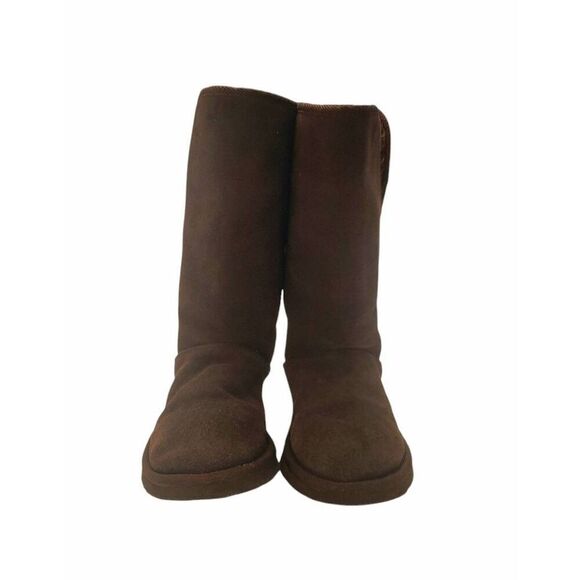 Bandolino Women's Size 6 Chocolate Brown Faux Suede Mid Calf Boot - Picture 1 of 9